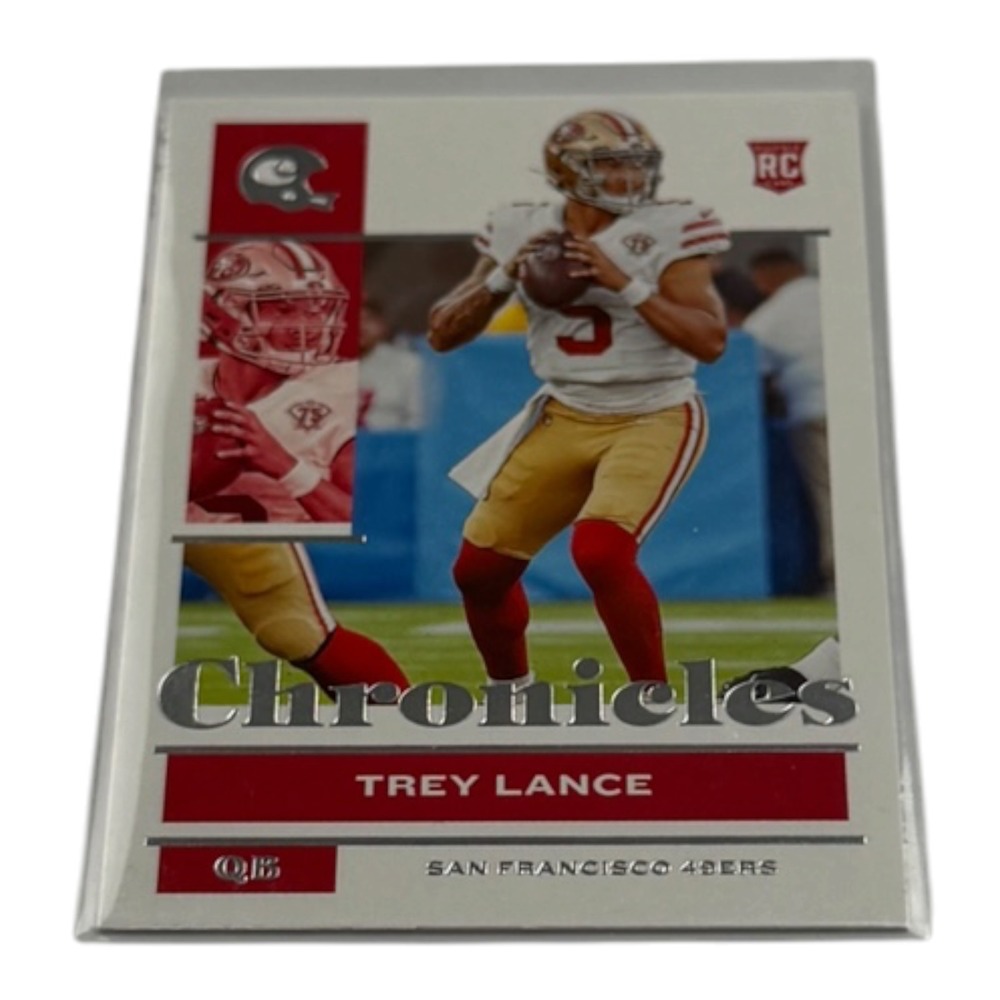 2021 Panini Chronicles Trey Lance San Francisco 49ers Rookie Card RC #77 QB